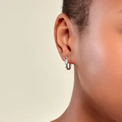 Créoles Celyn Argent Rhodié Oxyde De Zirconium