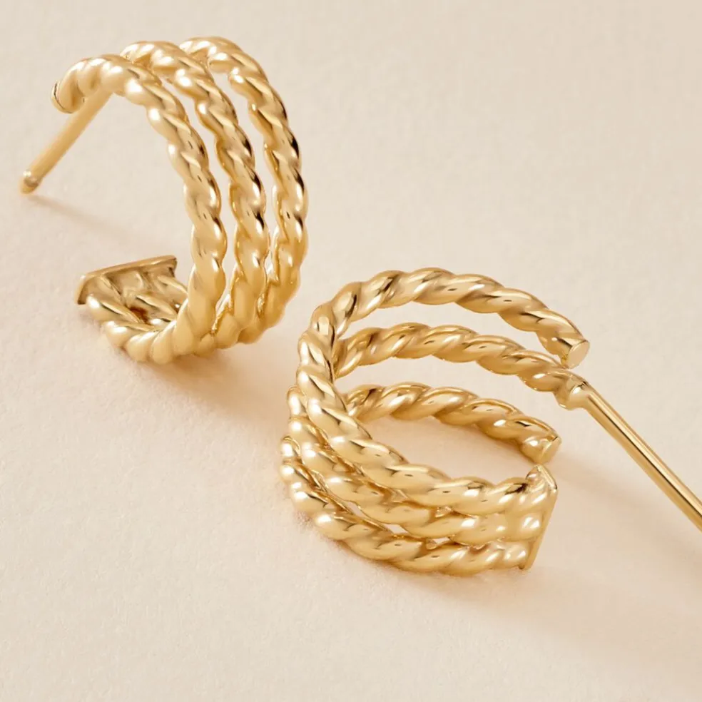 Créoles Clematine Or Jaune