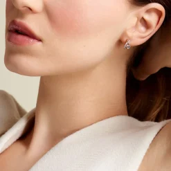 Créoles Clothilde Or Jaune Topaze Oxyde De Zirconium