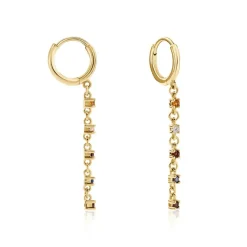 Créoles Céphée Plaqué Or Doré Oxyde De Zirconium