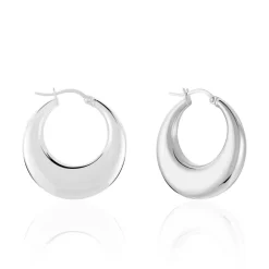 Créoles Creolia Acier Blanc