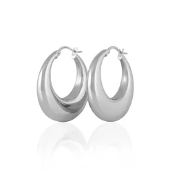 Créoles Creolia Acier Blanc