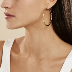 Créoles Creolia Acier Jaune