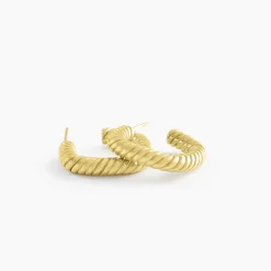 Créoles Dafnie Acier Jaune