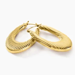 Créoles Dafnie Acier Jaune