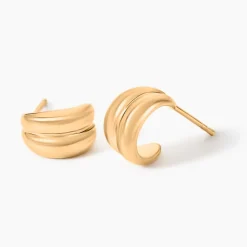 Créoles Dionna Plaqué Or Jaune