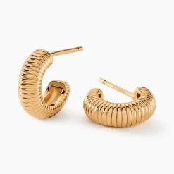 Créoles Dune Plaqué Or Doré