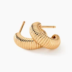 Créoles Dune Plaqué Or Doré