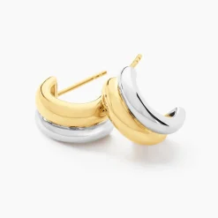 Créoles Egerie Argent Bicolore