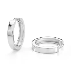 Créoles Eleaonora Argent Blanc