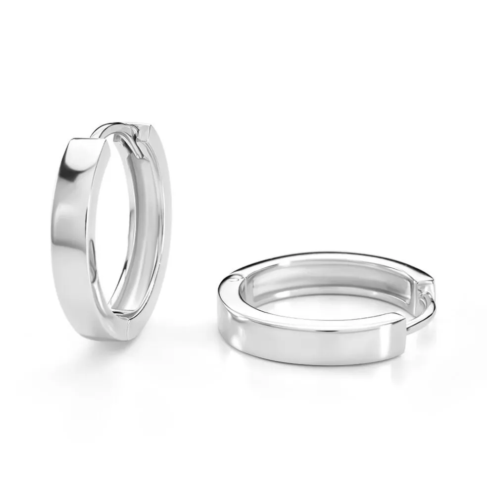 Créoles Eleaonora Argent Blanc