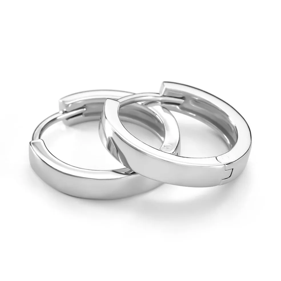 Créoles Eleaonora Argent Blanc