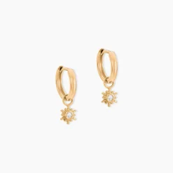 Créoles Ellie Plaque Or Jaune Oxyde De Zirconium