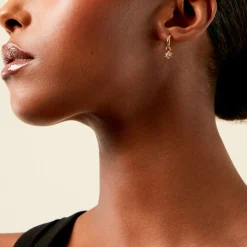 Créoles Ellie Plaque Or Jaune Oxyde De Zirconium