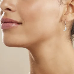 Créoles Elvyn Argent Blanc