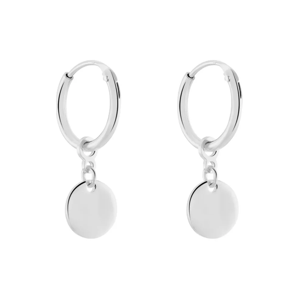 Créoles Elvyn Argent Blanc