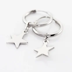 Créoles Elvyn Argent Blanc