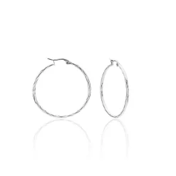 Créoles Esaias Acier Blanc