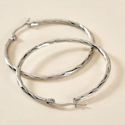 Créoles Esaias Acier Blanc