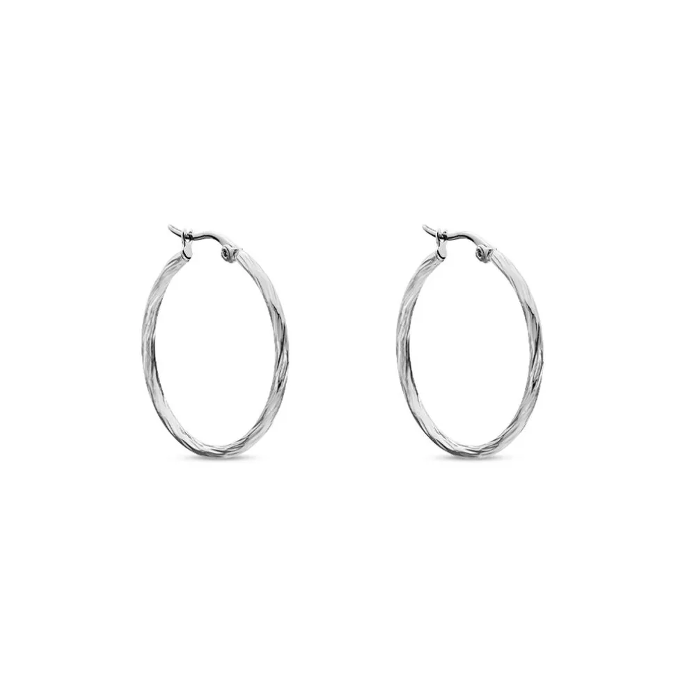 Créoles Esaias Acier Blanc