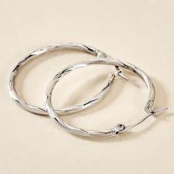 Créoles Esaias Acier Blanc