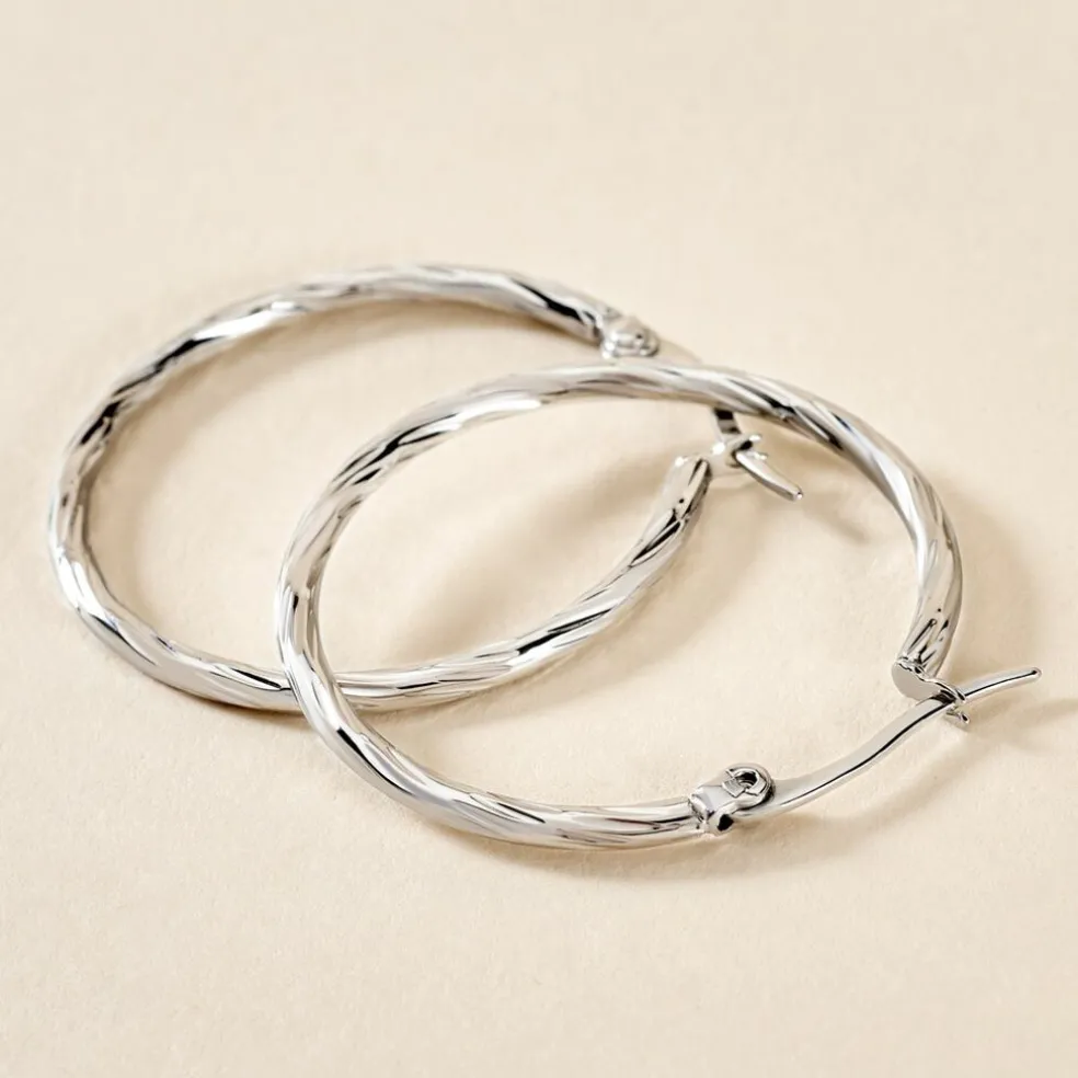 Créoles Esaias Acier Blanc