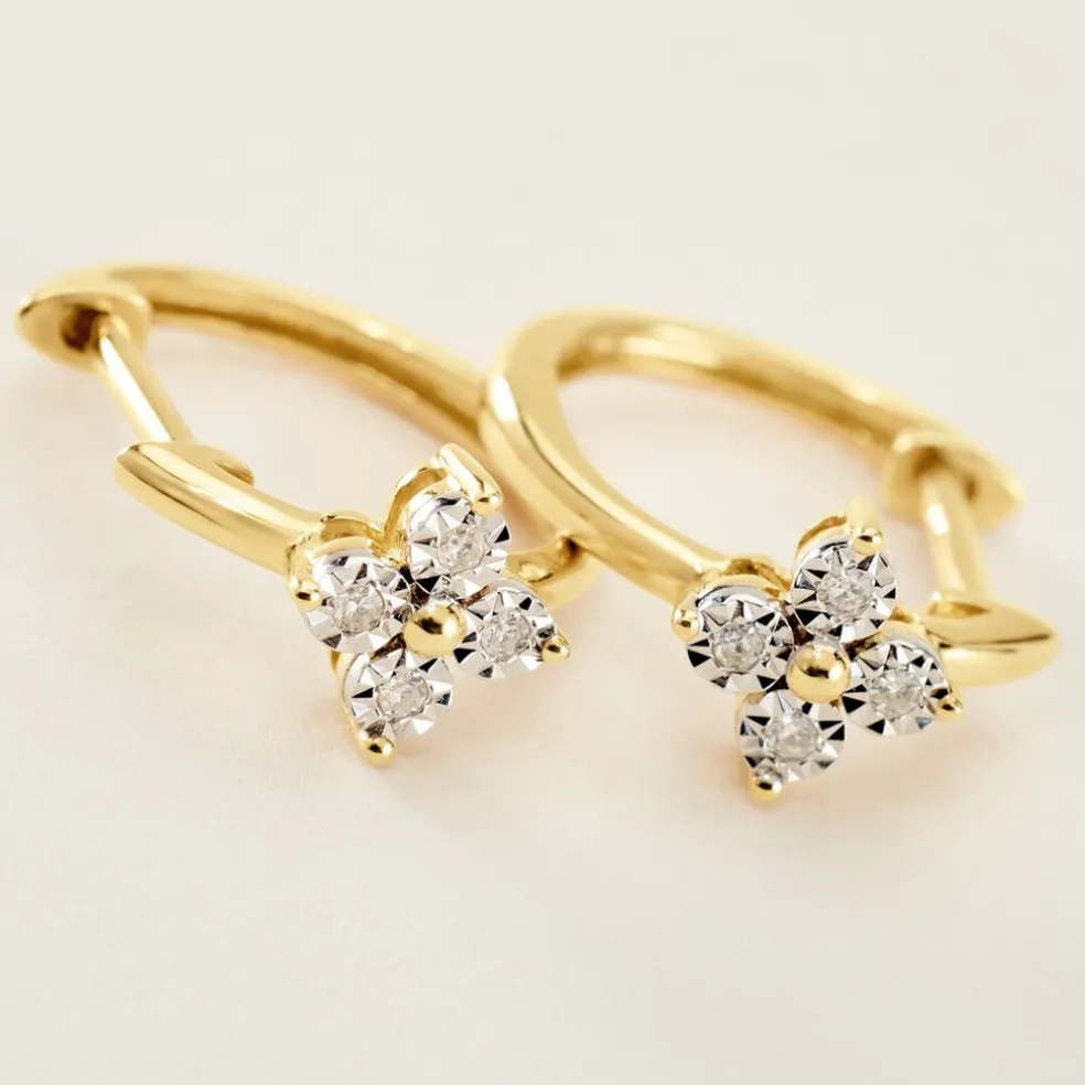 Créoles Eternal Spring Or Jaune Diamant