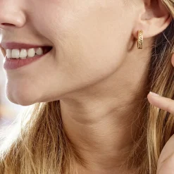 Créoles Gaia Plaqué Or Jaune