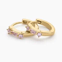 Créoles Gianna Plaqué Or Jaune Oxyde De Zirconium