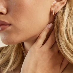 Créoles Gianna Plaqué Or Jaune Oxyde De Zirconium