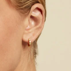 Créoles Gianna Plaqué Or Jaune Oxyde De Zirconium