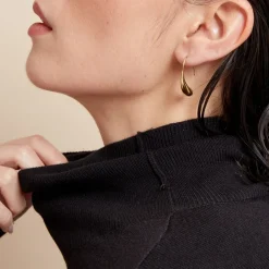 Créoles Gold Aura Acier Jaune