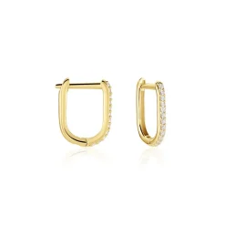 Créoles Graphic Lines Or Jaune Oxyde De Zirconium