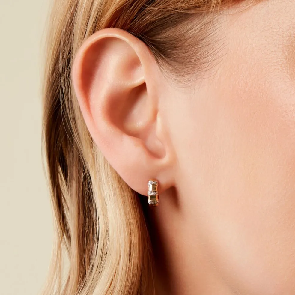 Créoles Hamino Or Jaune Diamant