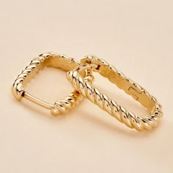 Créoles Hari Plaqué Or Jaune