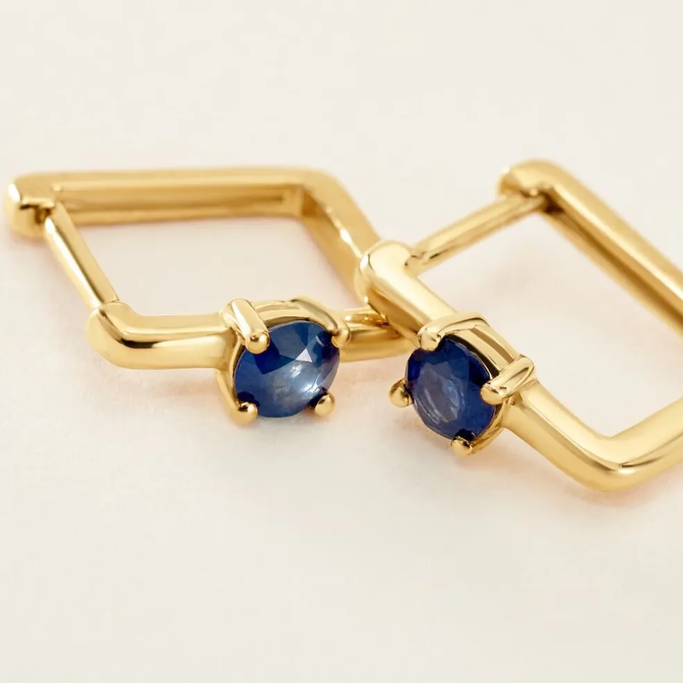 Créoles Harmonie Or Jaune Saphir