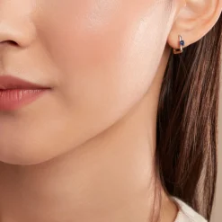 Créoles Harmonie Or Jaune Saphir