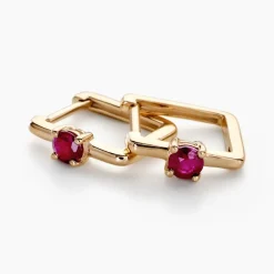 Créoles Harmonie Or Jaune Rubis