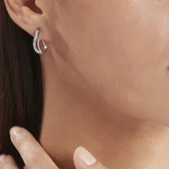 Créoles Hekate Or Blanc Strass