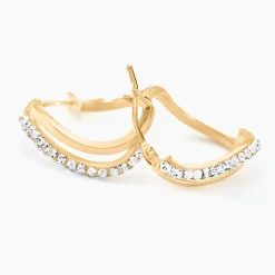 Créoles Hekate Or Jaune Strass