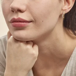 Créoles Hekate Or Jaune Strass