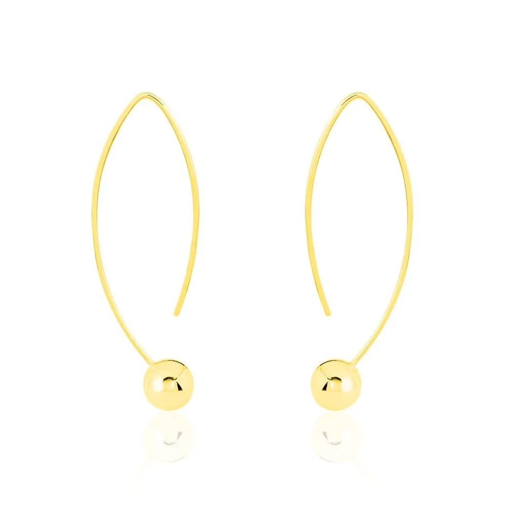 Créoles Helle Amande Or Jaune