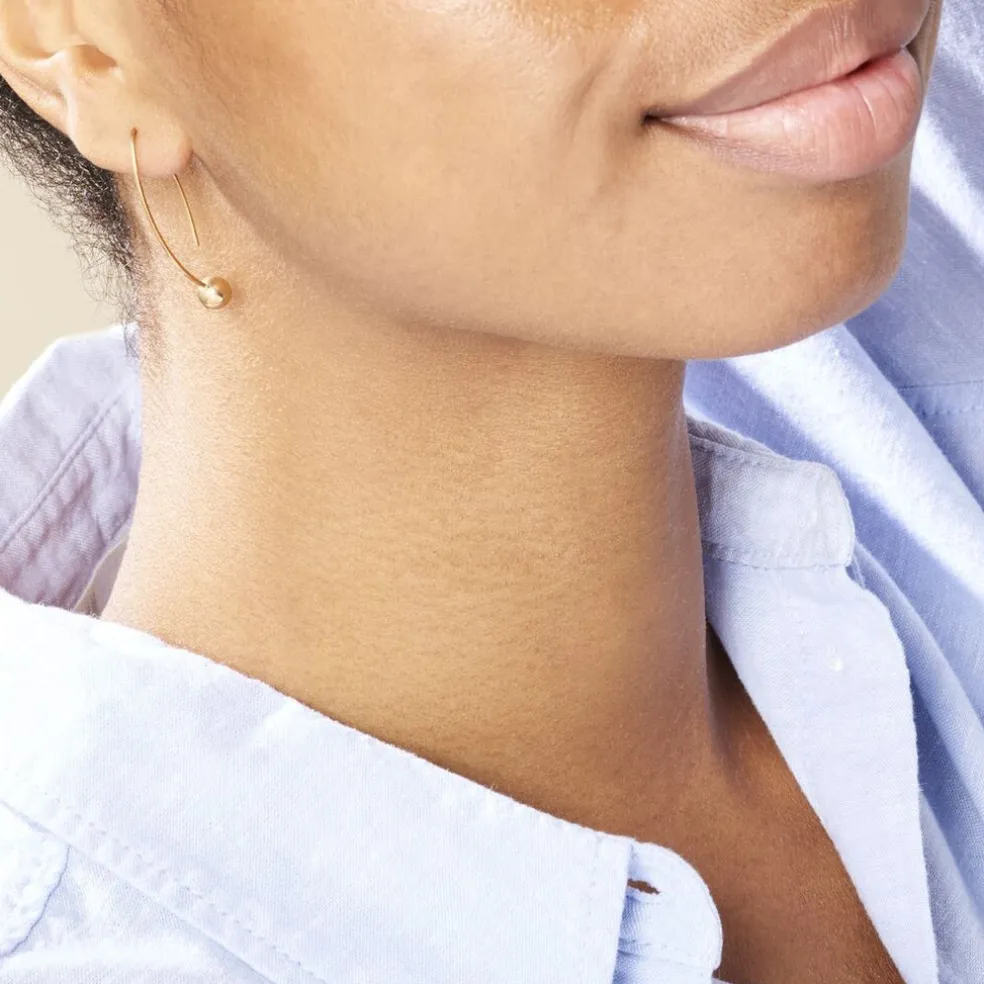 Créoles Helle Amande Or Jaune