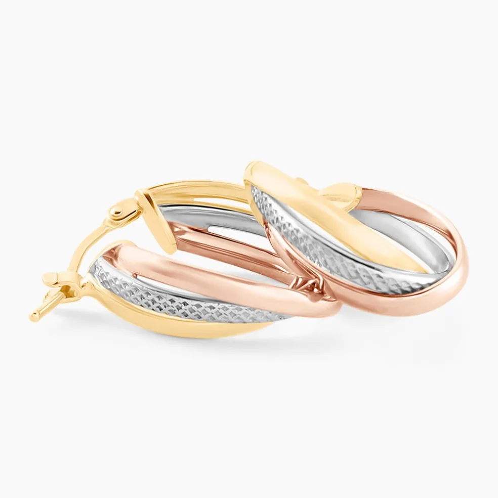 Créoles Hermande Or Tricolore