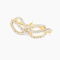 Créoles Hewie Or Jaune Strass