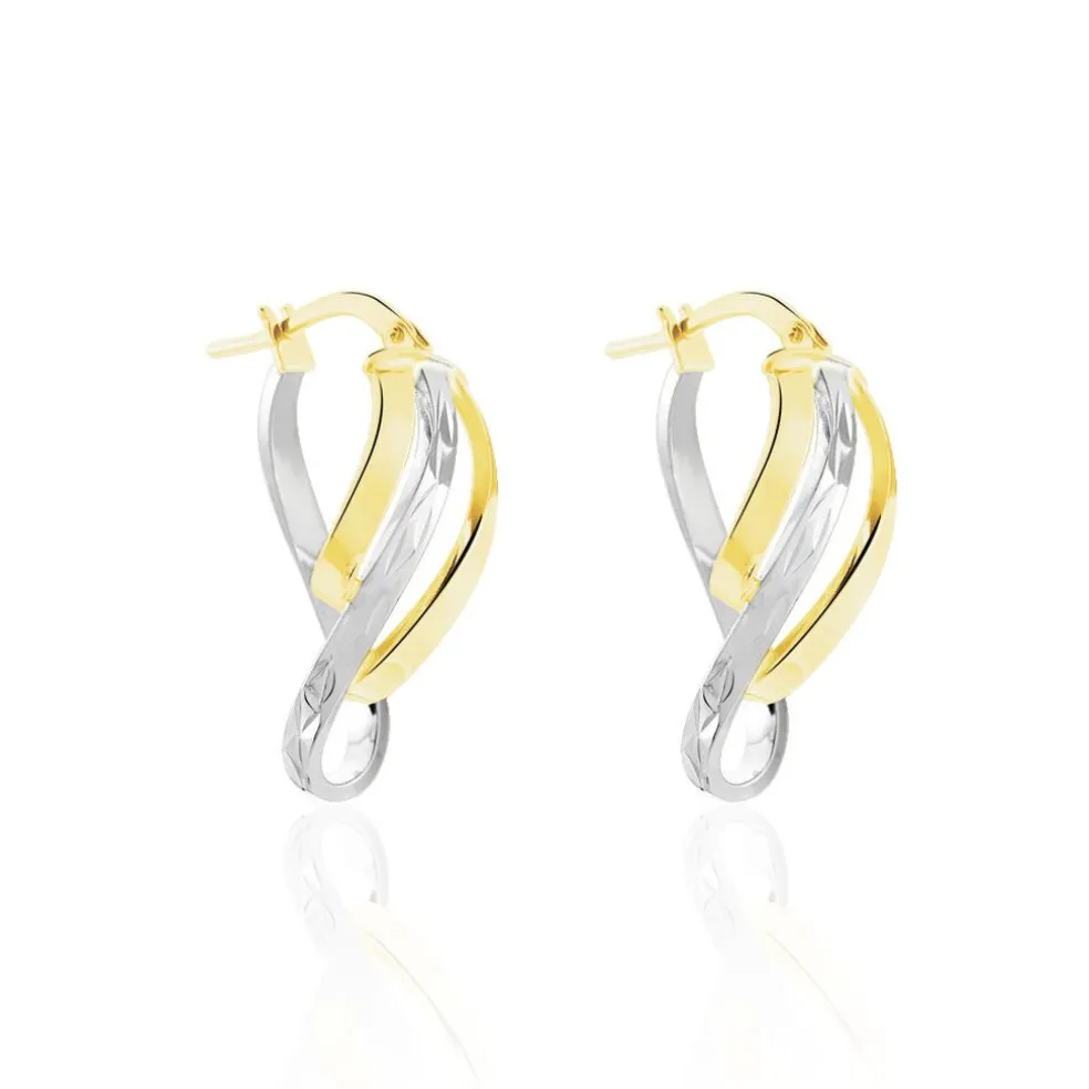 Créoles Holly Or Bicolore