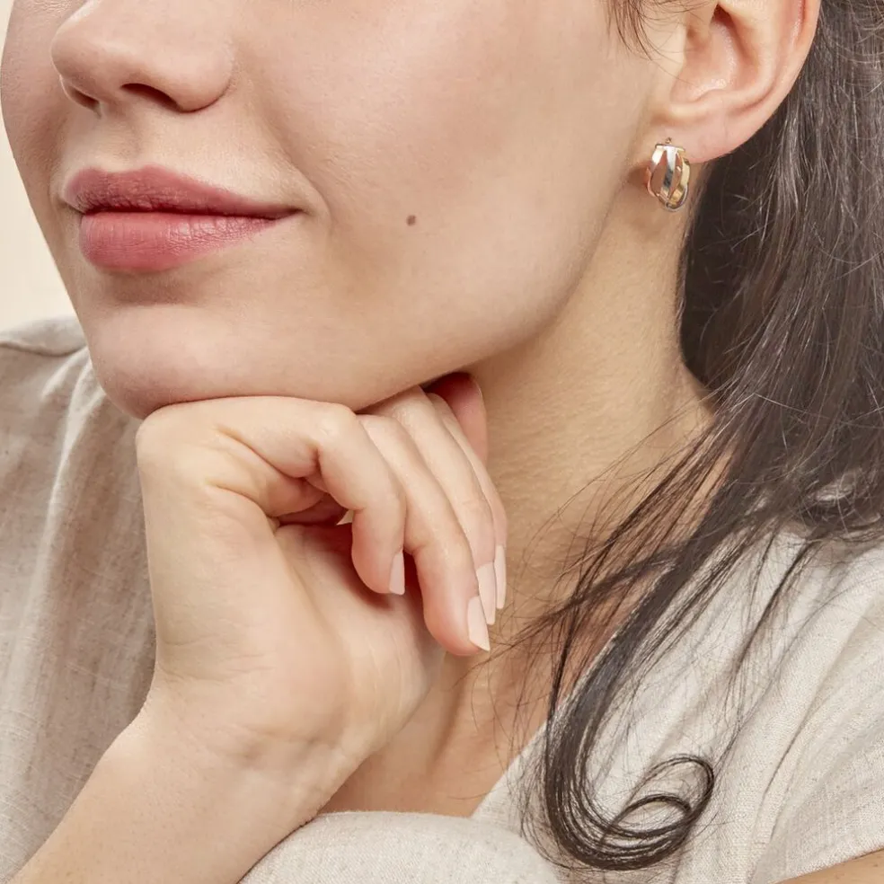 Créoles Horus Or Tricolore