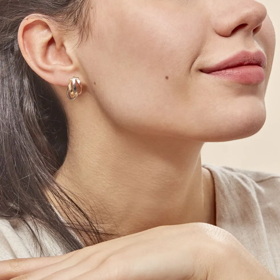 Créoles Horus Or Tricolore