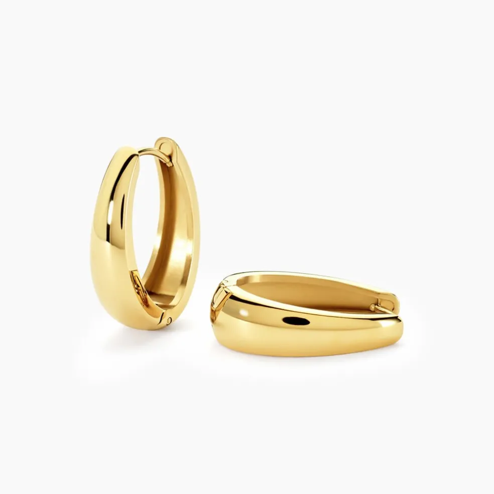 Créoles Houria Acier Jaune