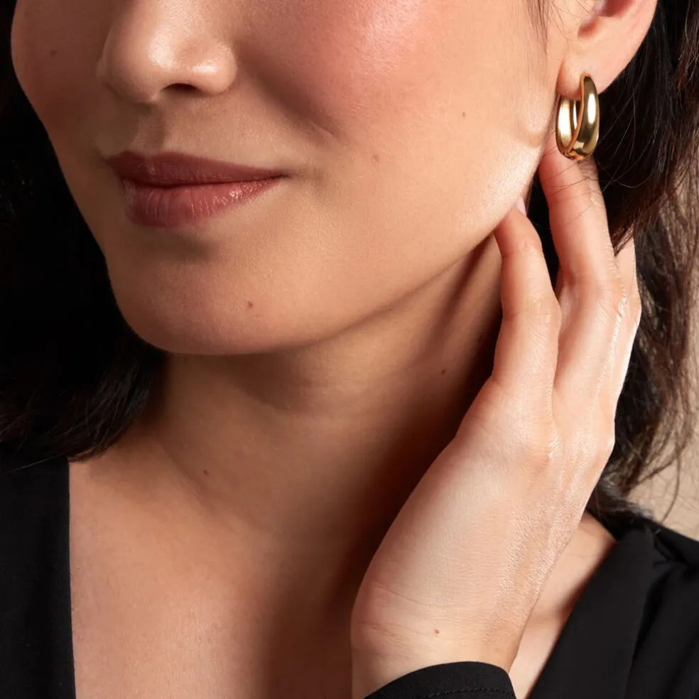 Créoles Houria Acier Jaune